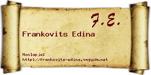 Frankovits Edina névjegykártya