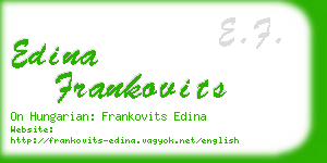 edina frankovits business card